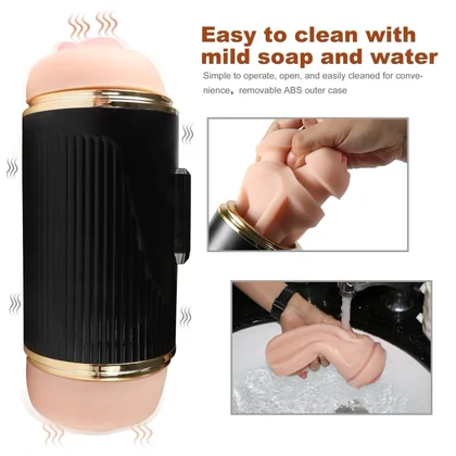 Mistress Kay – Masturbator Dublu, 2 Motoare, 10 Trepte Negru