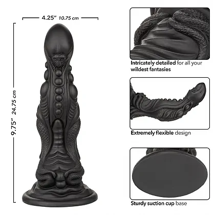 Monster Colossus 24.75 cm – Negru, Ventuză Puternică