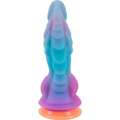 Mystic Dragon – Dildo Fosforescent cu Ventuză Puternică 21.5cm Multicolor