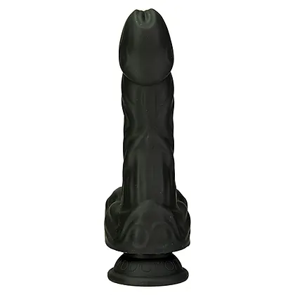 Naked Addiction 23 cm, Vibrator Rotativ și De împingere Negru