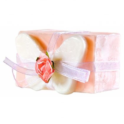 Săpun decorativ fluture roz și glicerină Organique 100g