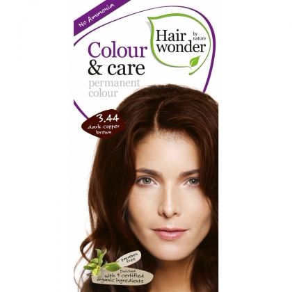 Vopsea Păr Naturală Colour And Care 3.44 Dark Cooper Brown Hairwonder