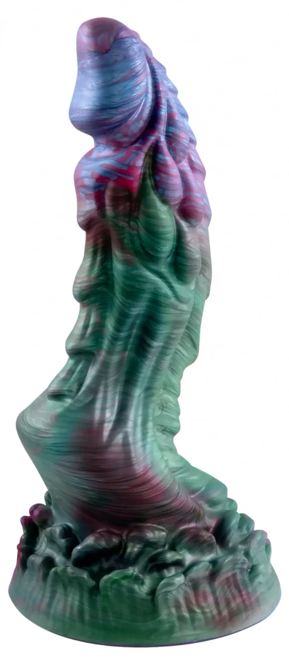 NMC Dildo 18,5 cm Din silicon Lichid, cupă De Aspirație Multicolor