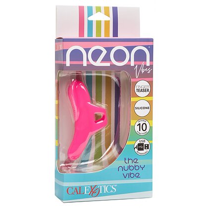 Nubby Vibe Roz – Stimulator Deget 10 Moduri, Reîncărcabil