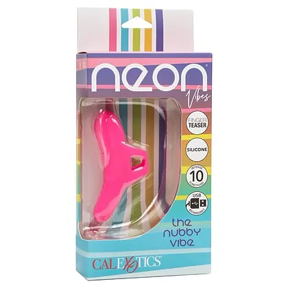 Nubby Vibe Roz – Stimulator Deget 10 Moduri, Reîncărcabil