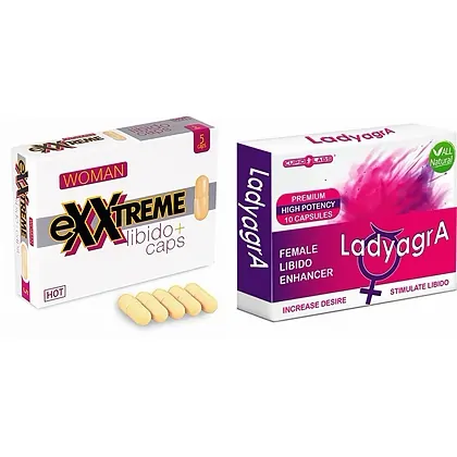 Pachet Capsule Femei eXXtreme Libido Afrodisiac 5buc + Pastile Libido Ladyagra 10buc