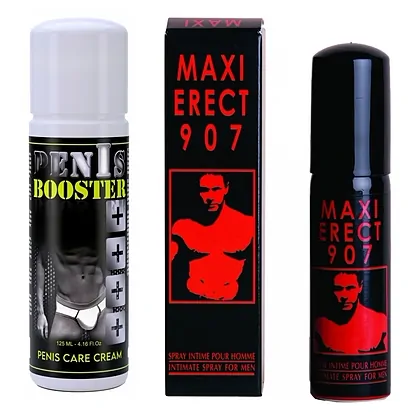Pachet Cremă Pentru Potență Penis Booster 125ml + Spray Pentru Potență Maxi Erect 907