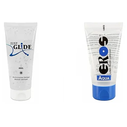 Pachet Lubrifiant Just Glide Anal 200ml + Lubrifiant Eros Aqua 50ml