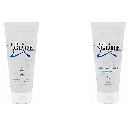 Pachet Lubrifiant Just Glide Anal 200ml + Lubrifiant Just Glide Waterbased 200ml