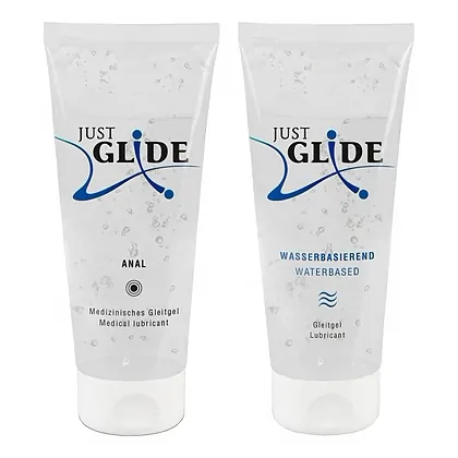Pachet Lubrifiant Just Glide Anal 200ml + Lubrifiant Just Glide Waterbased 200ml