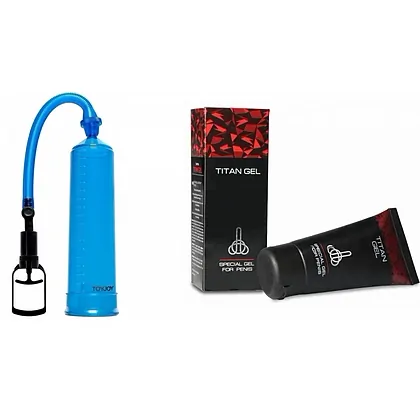 Pachet Promoțional Gel Titan 50 ml și Pompă Mărirea Penisului