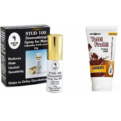 Pachet Spray Stud 100 Original + Lubrifiant Pentru Sex Oral Chocolate 100ml