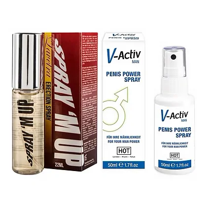 Pachet Spray V-activ Penis Power For Men + Spray Erecție Spray M-Up