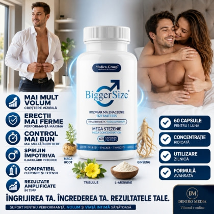 Pastile Mărirea Penisului Definitivă BiggerSize 60buc