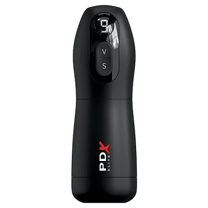PDX Elite Masturbator Automat 7 Vibratii 7 Suctiuni Reincarcabil Negru
