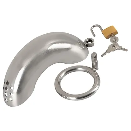 Penis cage curved Argintiu