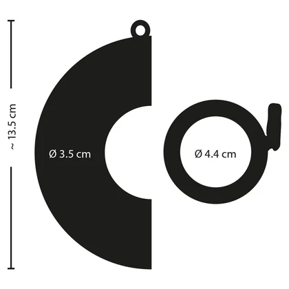 Penis cage curved Argintiu