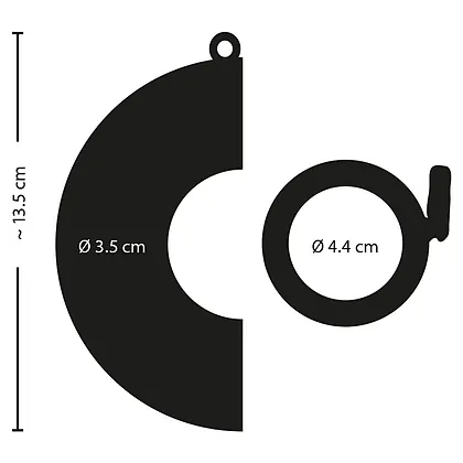 Penis cage curved Argintiu