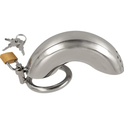 Penis cage curved Argintiu