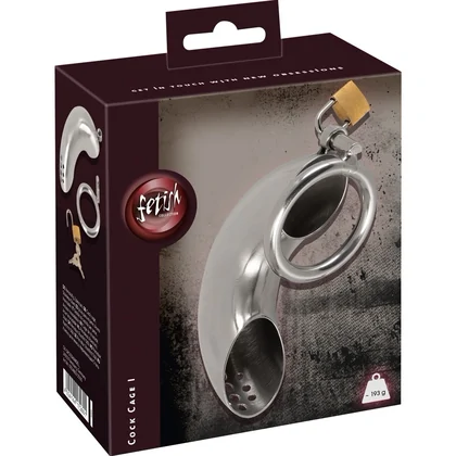 Penis cage curved Argintiu