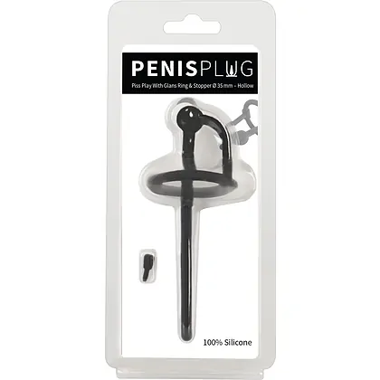 Penis Plug Wet Play With Stop Negru