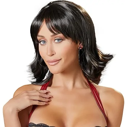 Peruca Cottelli Collection Choppy Black Wig Negru