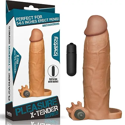 Pleasure X-Tender Extensie Penis +7,6 cm Vibrant Lovetoy
