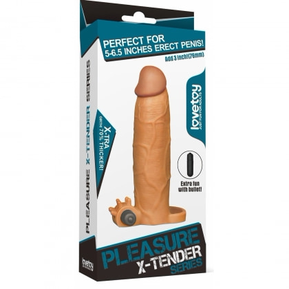 Pleasure X-Tender Extensie Penis +7,6 cm Vibrant Lovetoy