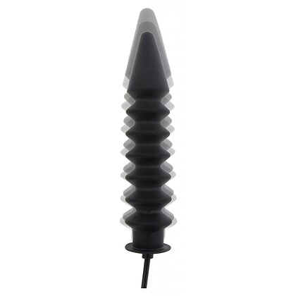 Plug Anal Gonflabil Hidden Desire — Striații Negru 28cm