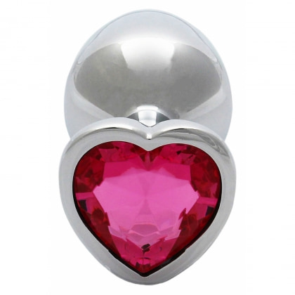Plug Anal Heart Gem Medium Argintiu