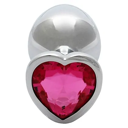 Plug Anal Heart Gem Medium Argintiu