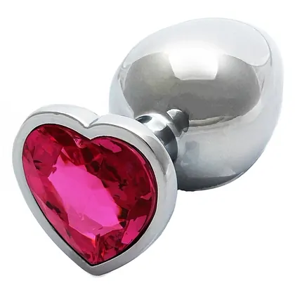 Plug Anal Heart Gem Medium Argintiu