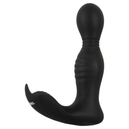 Plug Anal RC 2 Funcții, Rotativ și Vibrant Negru