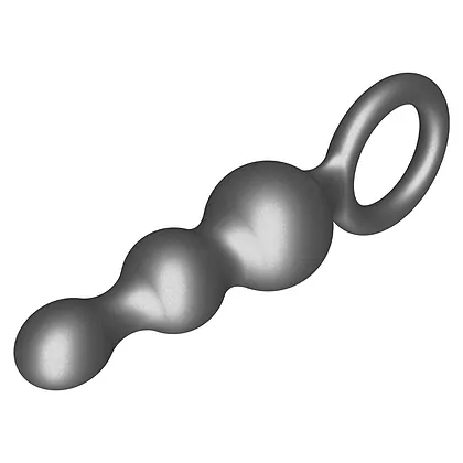 Plug anal ToyJoy The Stuffer - 3 sfere, silicon gri Gri