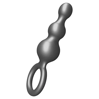 Plug anal ToyJoy The Stuffer - 3 sfere, silicon gri Gri