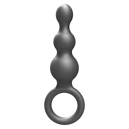 Plug anal ToyJoy The Stuffer - 3 sfere, silicon gri Gri