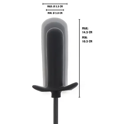 Plug Anal Umflat Starter Negru Reglabil 3–5.5 cm
