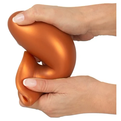 Plug Anal XL ANOS — silicon Moale, Ventuză 6.4 cm Maro