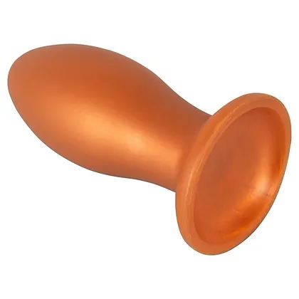 Plug Anal XL ANOS — silicon Moale, Ventuză 6.4 cm Maro