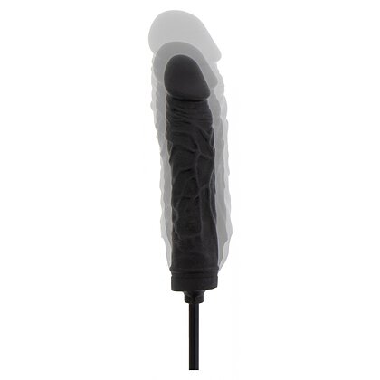 Plug Gonflabil 18cm Negru Silicon 100% și Supapă Rapidă