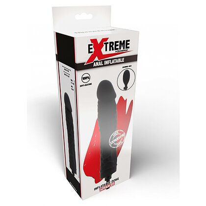 Plug Gonflabil 18cm Negru Silicon 100% și Supapă Rapidă