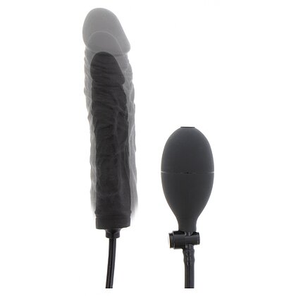 Plug Gonflabil 18cm Negru Silicon 100% și Supapă Rapidă