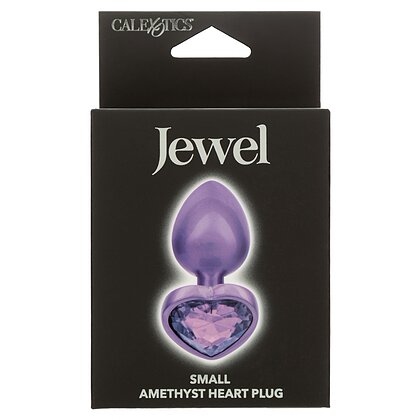 Plug Mic Jewel cu Inimă Diamant – Mov