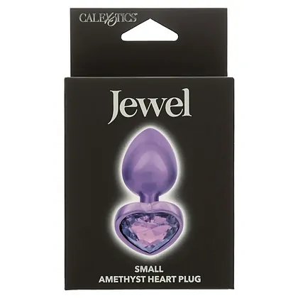 Plug Mic Jewel cu Inimă Diamant – Mov