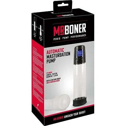 Pompa Pentru Penis Mister B. 6 Trepte, 8 Moduri, Reîncărcabilă Transparent