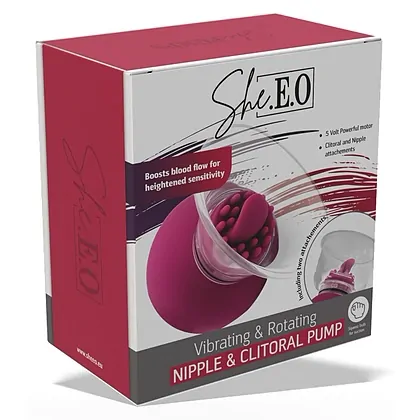 Pompă Rotativă și Vibrantă 5 Moduri Roz