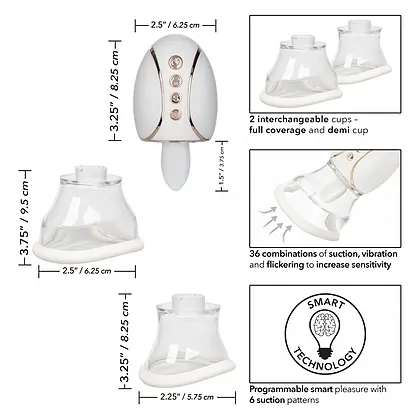 Pompă Vagin Smart Pleasure Queen Alb