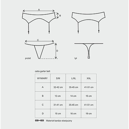 Portjartier Obsessive Catia Negru S-M