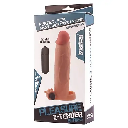 Prelungitor Penis Pleasure X-Tender Vibrating 20cm