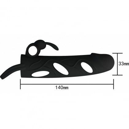 Prelungitor Penis Pretty Love With Ball Strap Negru